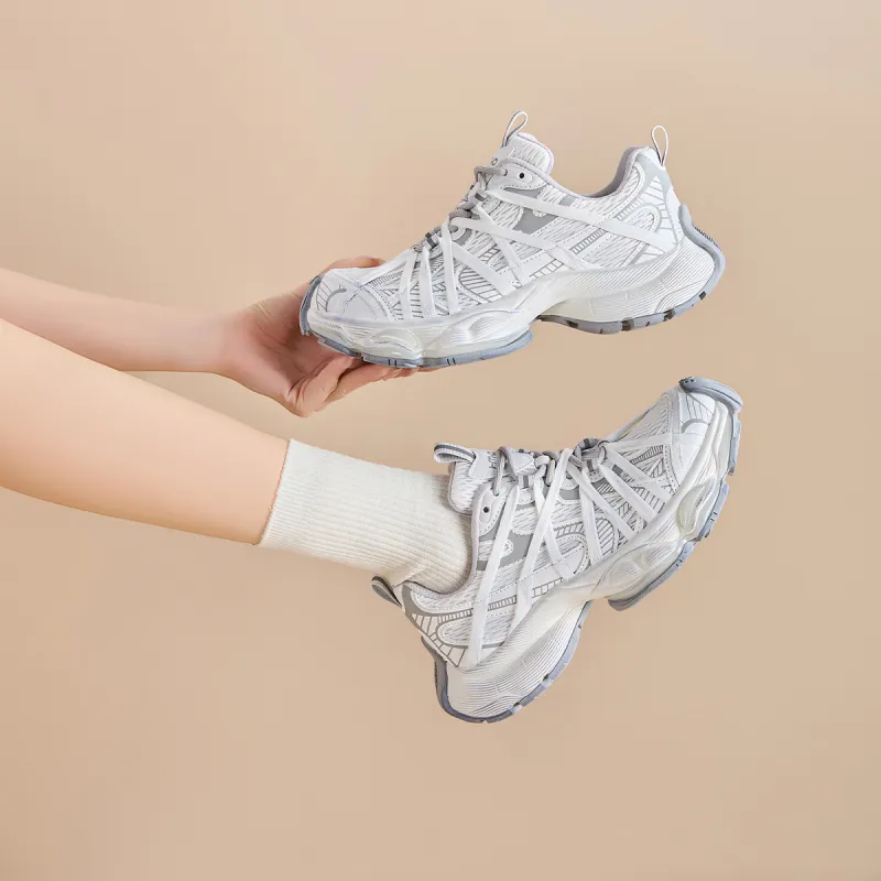 Hotwind Low Top Chunky Sneakers Unisex Black Gray-5