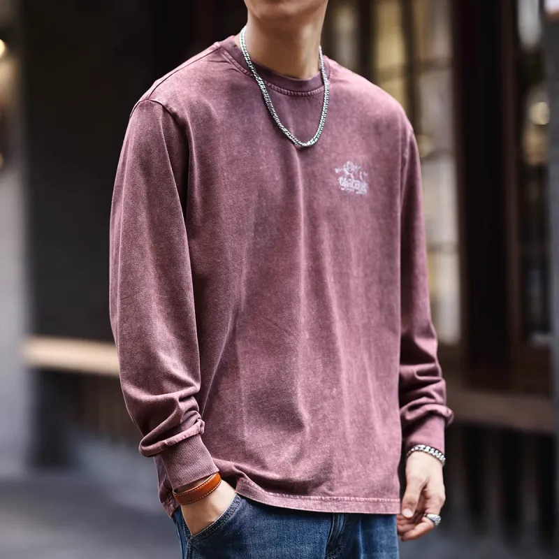 GELANLU T-Shirts Men Maroon-3