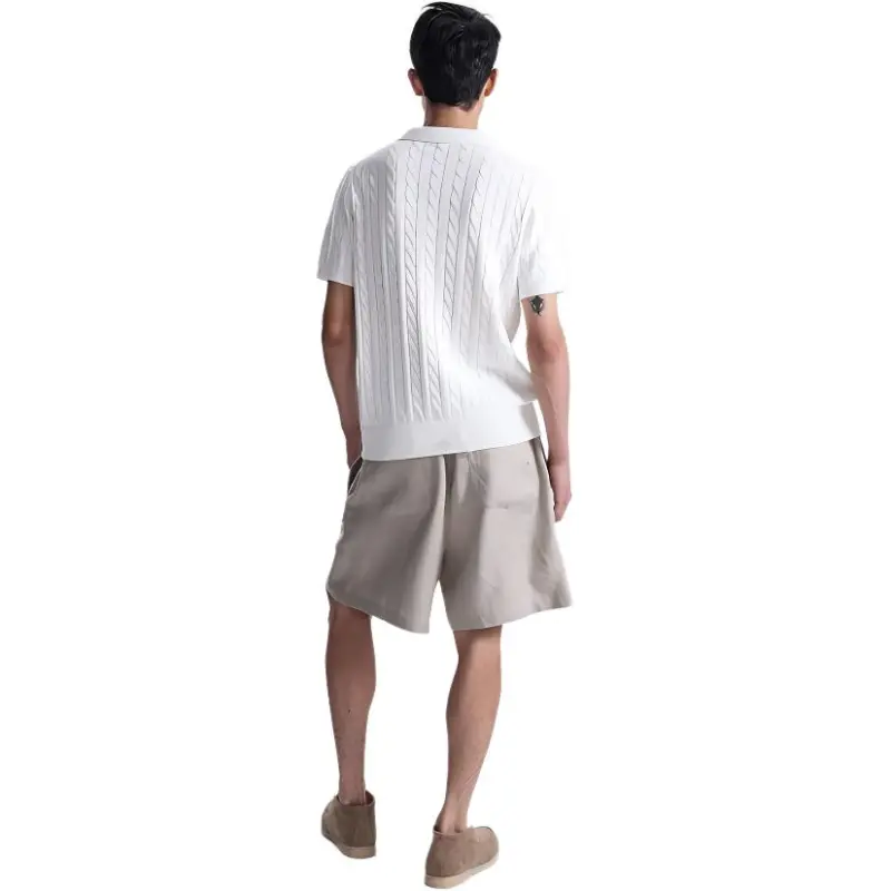 SEE ALSO Old Money New Rich Casual Versatile Business Lapel Short Sleeved Unisex-6