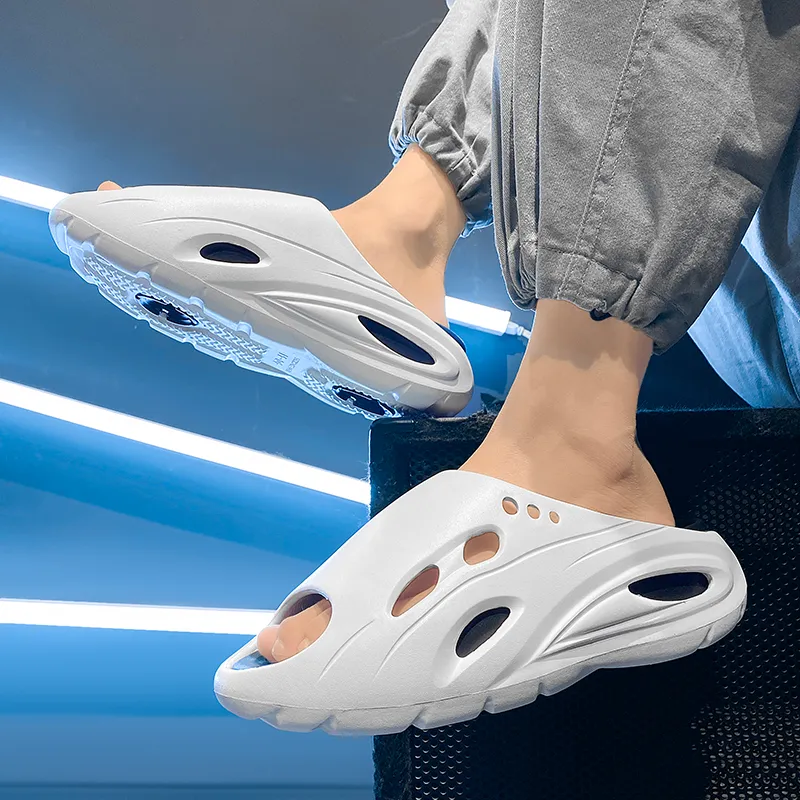 FCMM Cut Out Quiet Slip Resistant Massage Slide Slippers Men's-7