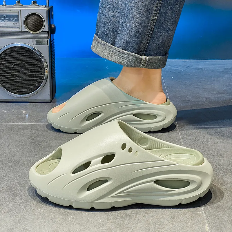 FCMM Cut Out Quiet Slip Resistant Massage Slide Slippers Men's-15