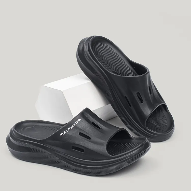 HLA Summer Indoor Slippers Platform Height Increasing Lightweight Home Unisex Slippers-8