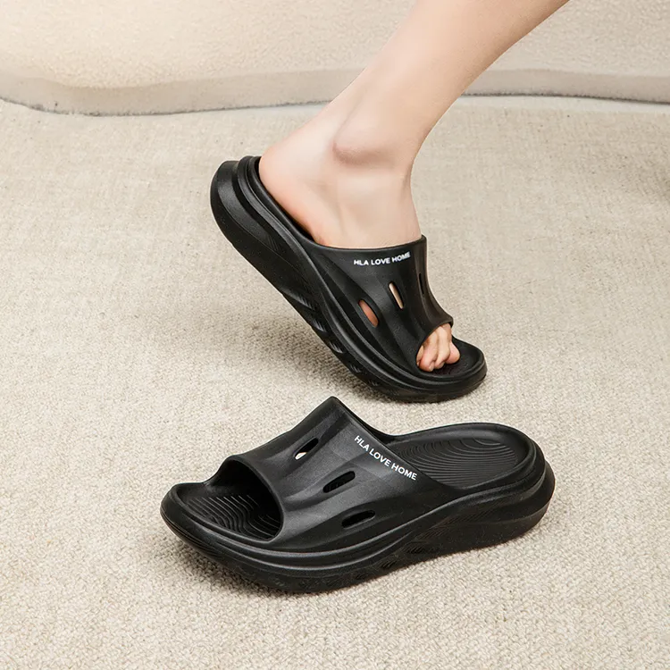 HLA Summer Indoor Slippers Platform Height Increasing Lightweight Home Unisex Slippers-11