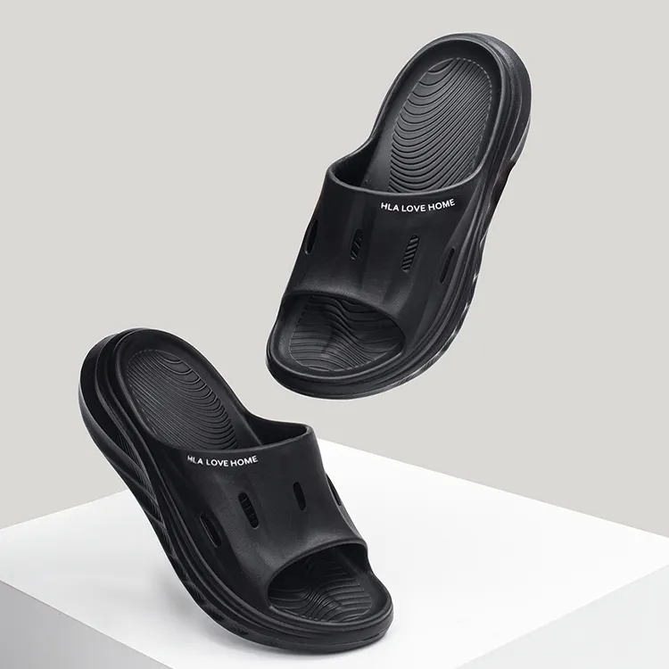 HLA Summer Indoor Slippers Platform Height Increasing Lightweight Home Unisex Slippers-9