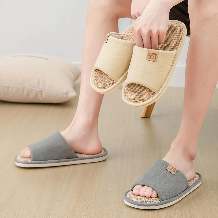 HLA All Season Soft Sole Home Slip Resistant Quiet Indoor Slippers Couple's-9