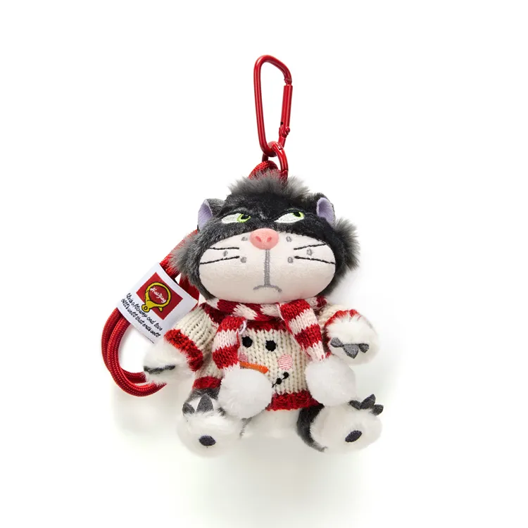 CinvaiKrose Plush Keychain Bag Accessory Unisex Red/Red White-5
