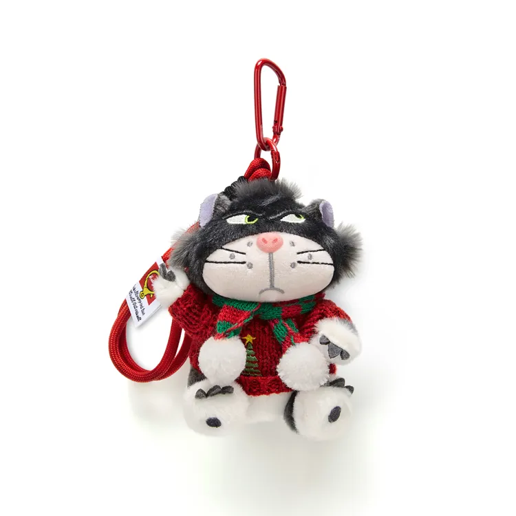 CinvaiKrose Plush Keychain Bag Accessory Unisex Red/Red White-1