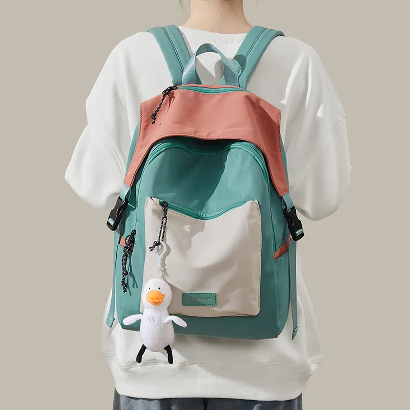 CinvaiKrose Fabric, Synthetic Leather Backpack Travel Bag Large Size Women's Multicolor-7