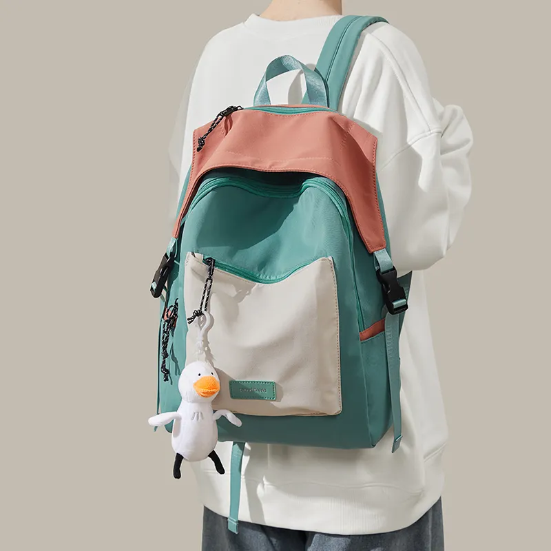 CinvaiKrose Fabric, Synthetic Leather Backpack Travel Bag Large Size Women's Multicolor-5