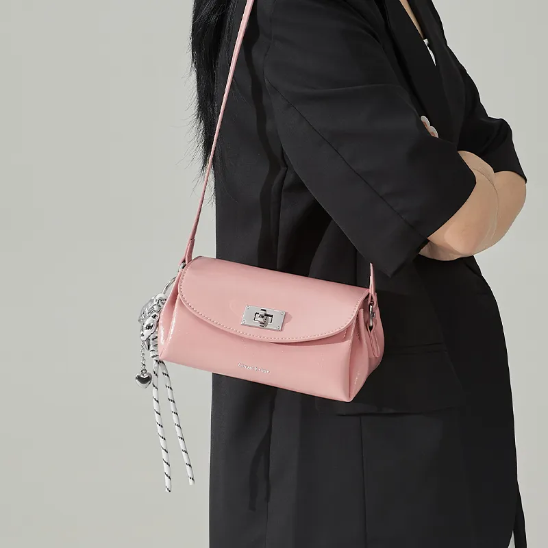 CinvaiKrose Cow Leather With Synthetic Leather Shoulder Bag, Crossbody Bag, Shoulder Bag Trumpets Women's Multicolor-14