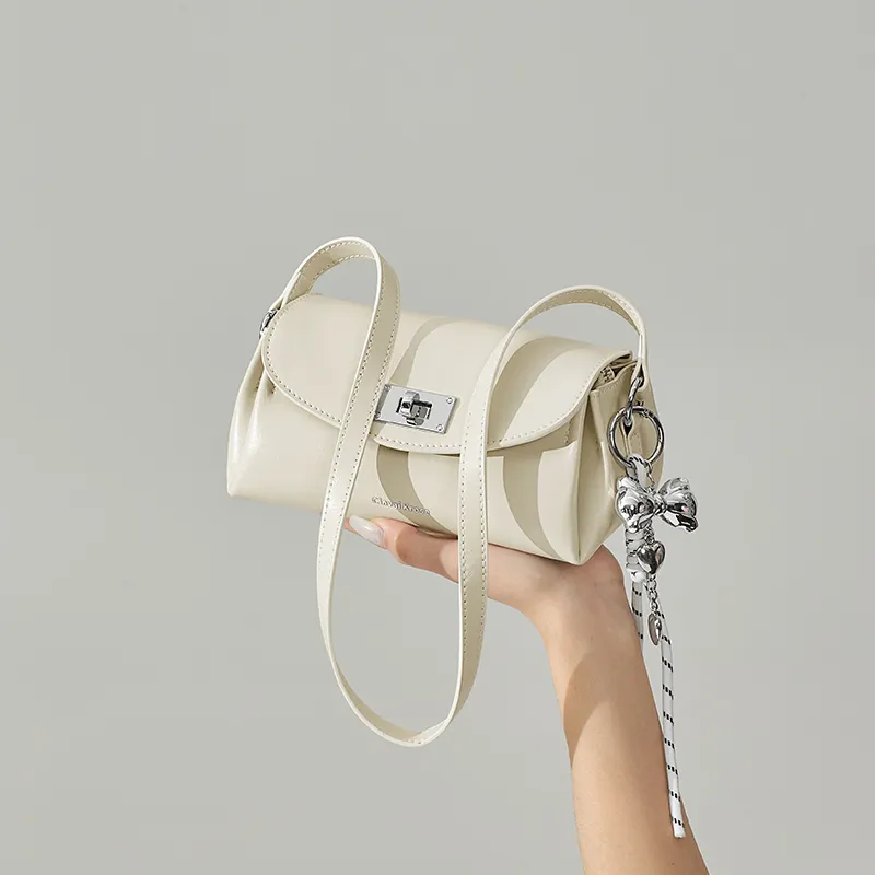 CinvaiKrose Cow Leather With Synthetic Leather Shoulder Bag, Crossbody Bag, Shoulder Bag Trumpets Women's Multicolor-3