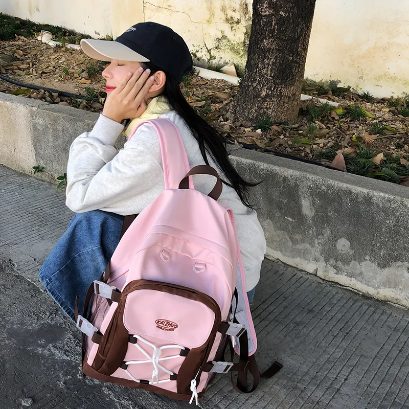 Travel Nylon Backpack Women's Multicolor-13
