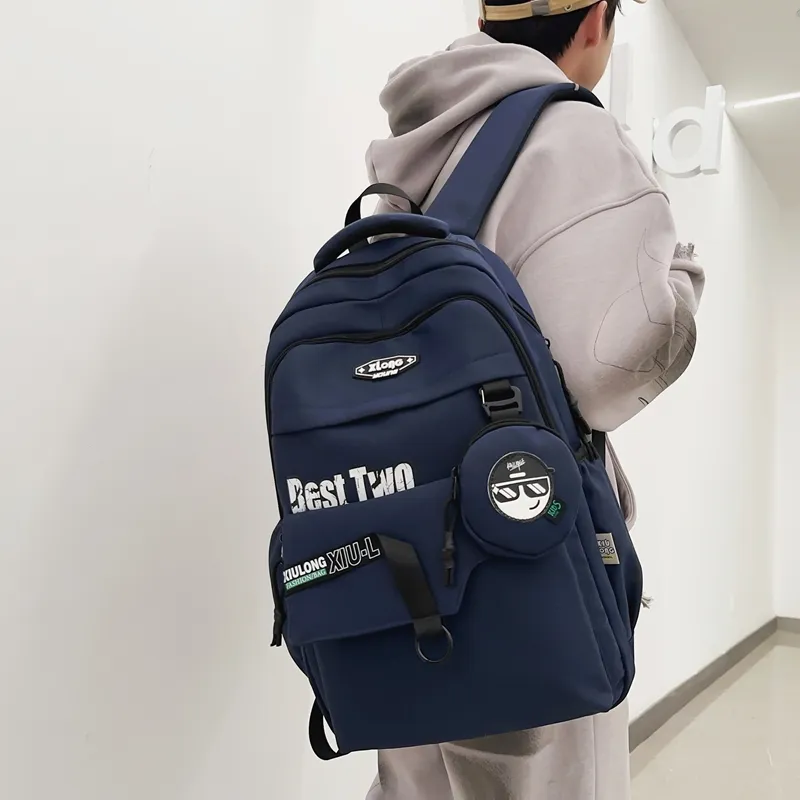 Travel Nylon Backpack Unisex _Nsec Black/Dark Gray/Light Gray/Dark Blue-22