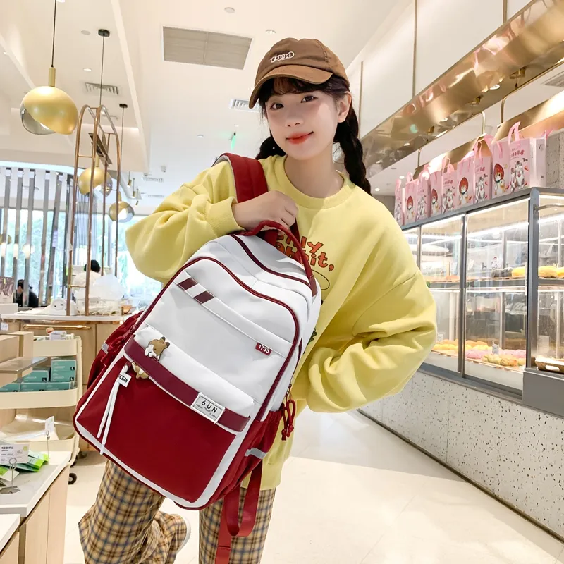 Travel Nylon Backpack Women's Multicolor-26