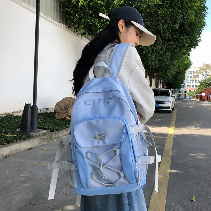 Travel Nylon Backpack Women's Multicolor-3
