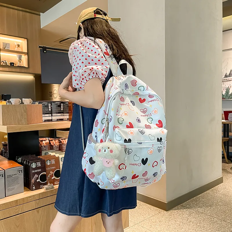 Travel Nylon Backpack Regular Unisex Multicolor-15