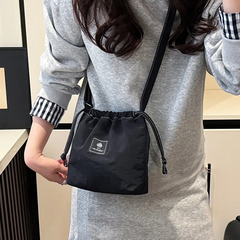 Travel Washed Cloth Crossbody Bag Unisex Multicolor-3