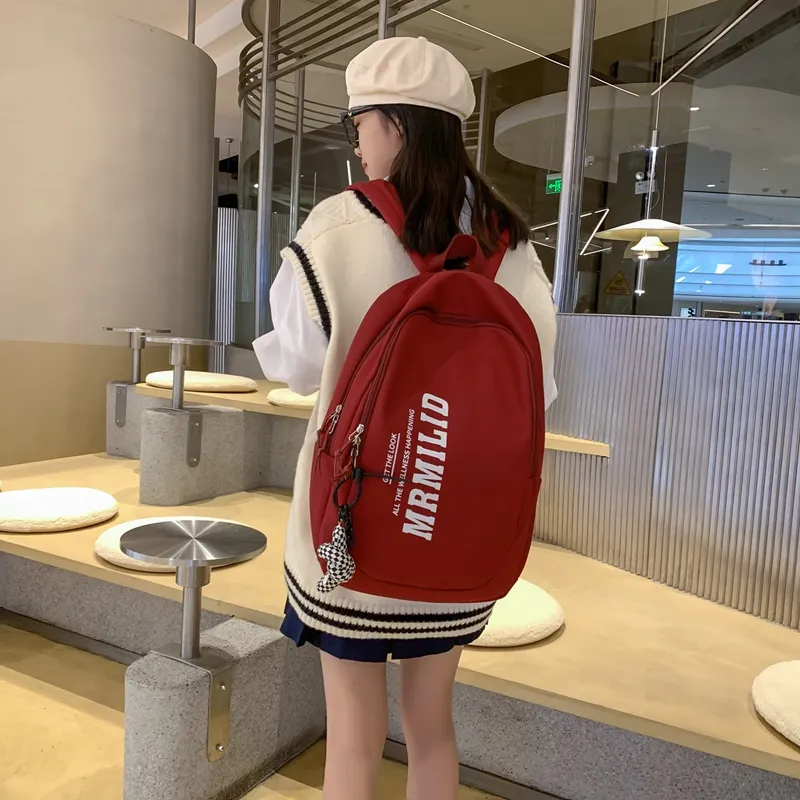 Travel Nylon Backpack Regular Unisex Black/White/Red/Blue-20