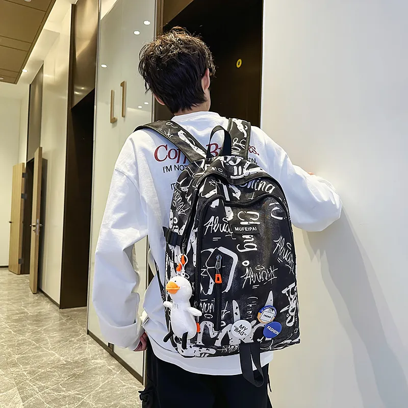 Travel Nylon Backpack Men's Multicolor-18