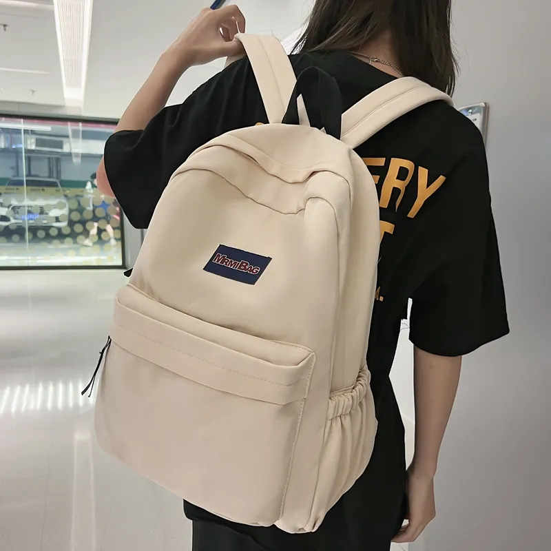 Travel Nylon Backpack Regular Unisex Black/White/Brown/Blue-26