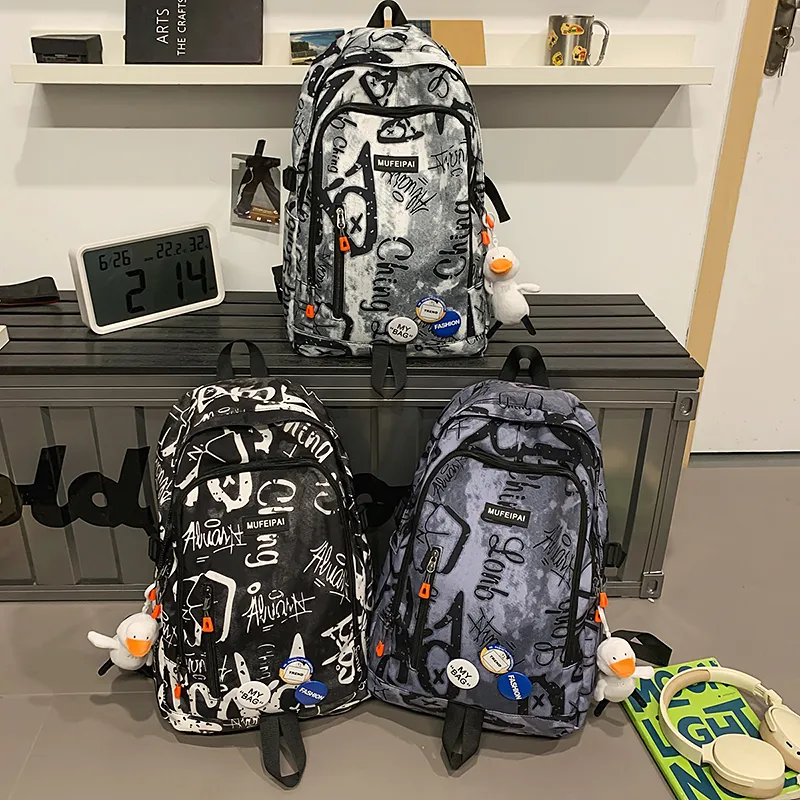 Travel Nylon Backpack Men's Multicolor-21