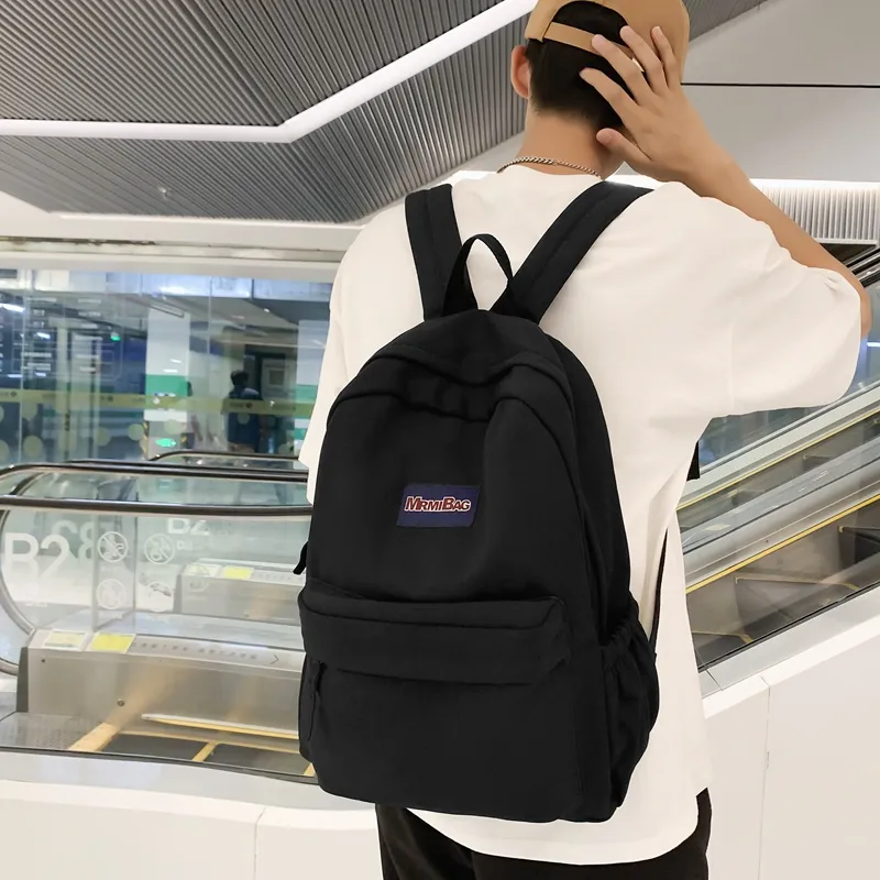 Travel Nylon Backpack Regular Unisex Black/White/Brown/Blue-15