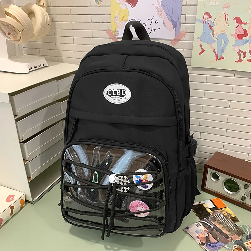 Travel Nylon Backpack Unisex Multicolor-2