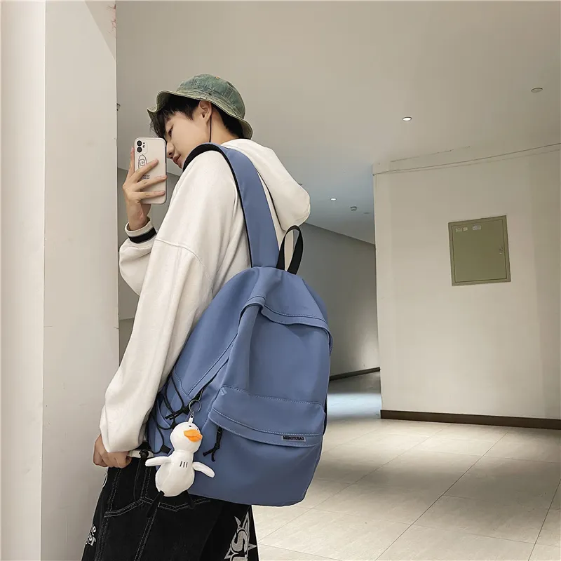 Travel Nylon Backpack Unisex Black/White/Blue/Pink-20