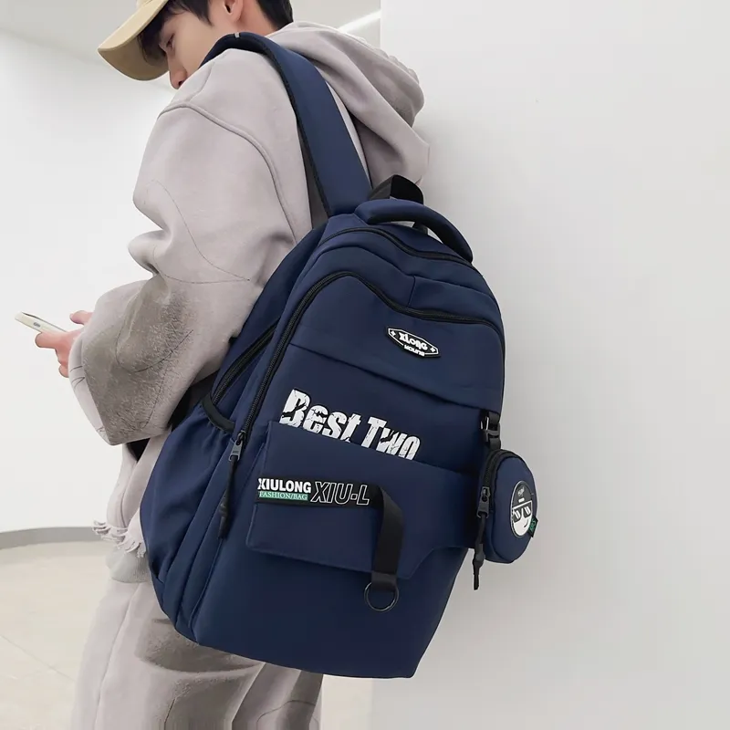 Travel Nylon Backpack Unisex _Nsec Black/Dark Gray/Light Gray/Dark Blue-23