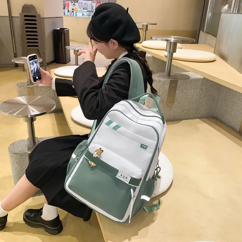 Travel Nylon Backpack Women's Multicolor-11