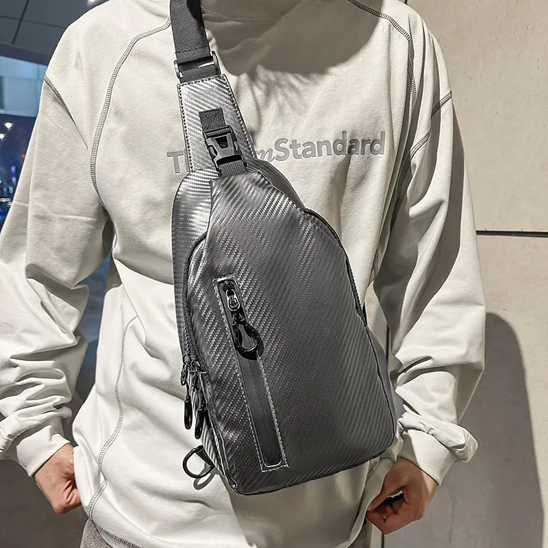 Travel PU Sling Bag Regular Men's Multicolor-8