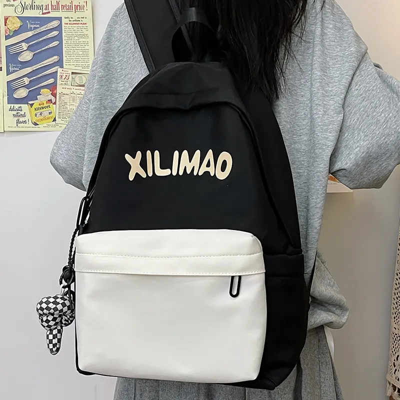 Travel Nylon Backpack Unisex Black/Blue/Green/Brown-1