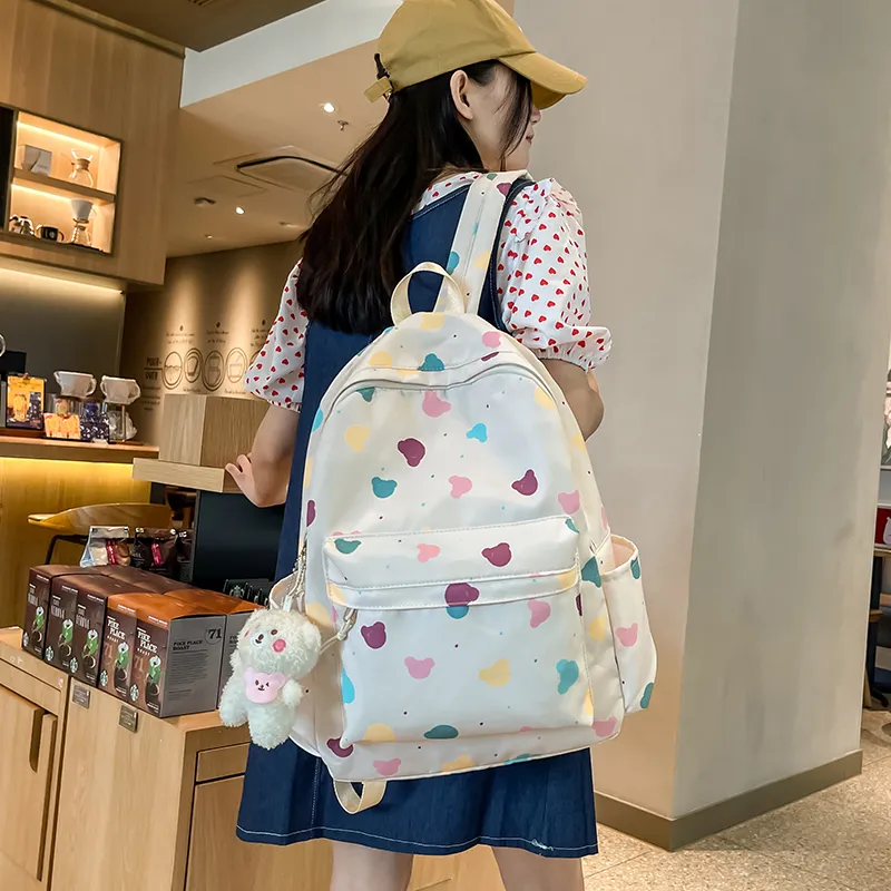 Travel Nylon Backpack Regular Unisex Multicolor-23