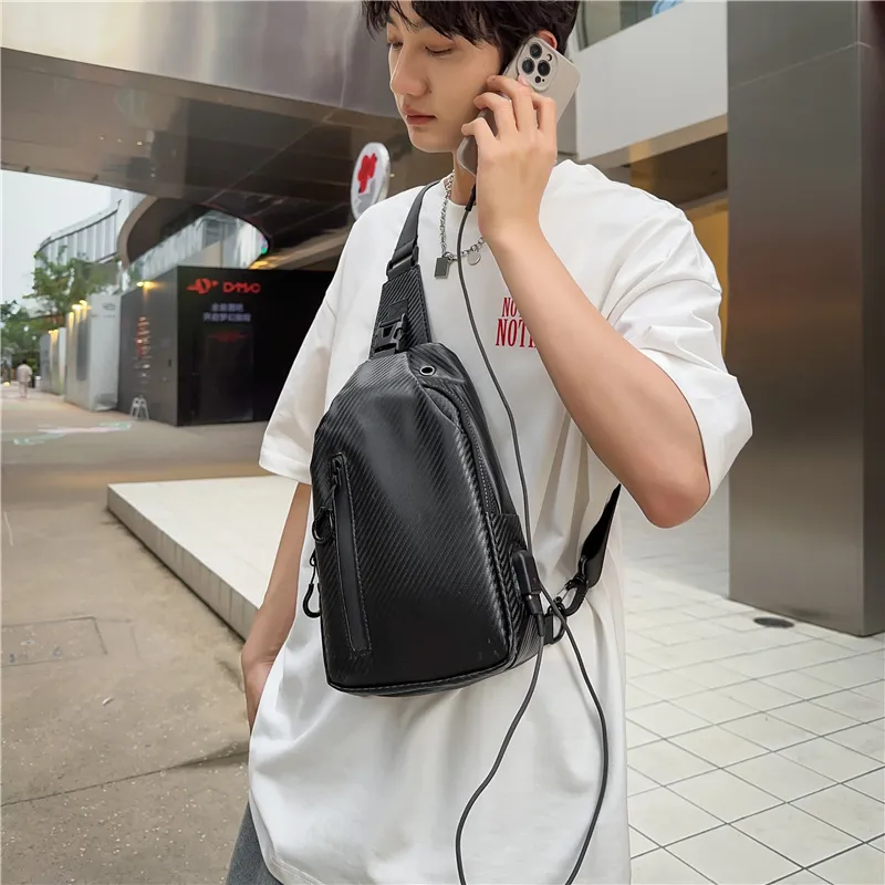 Travel PU Sling Bag Regular Men's Multicolor-2