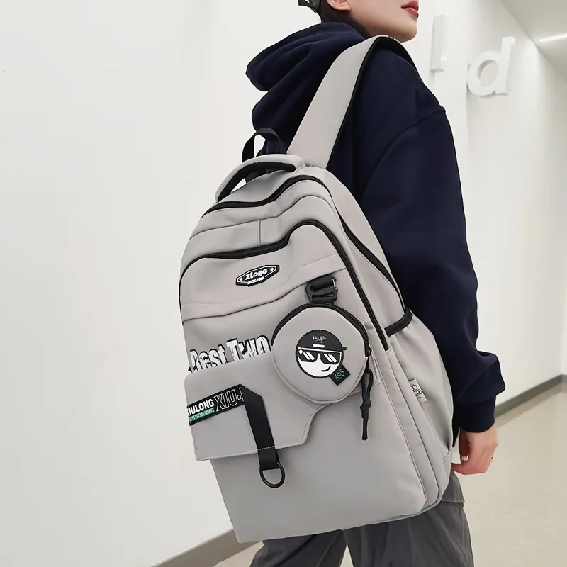 Travel Nylon Backpack Unisex _Nsec Black/Dark Gray/Light Gray/Dark Blue-13