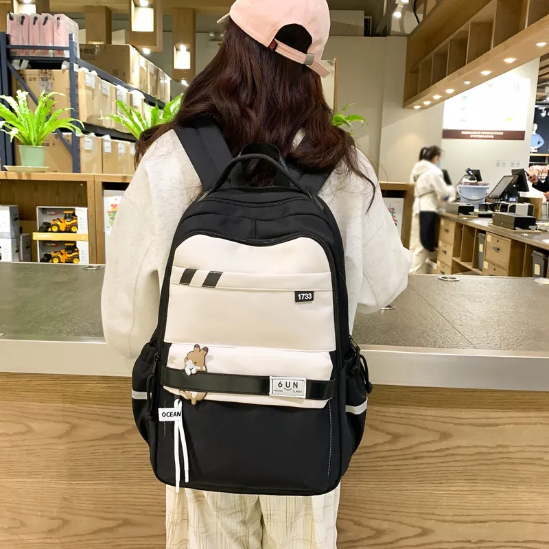 Travel Nylon Backpack Women's Multicolor-4