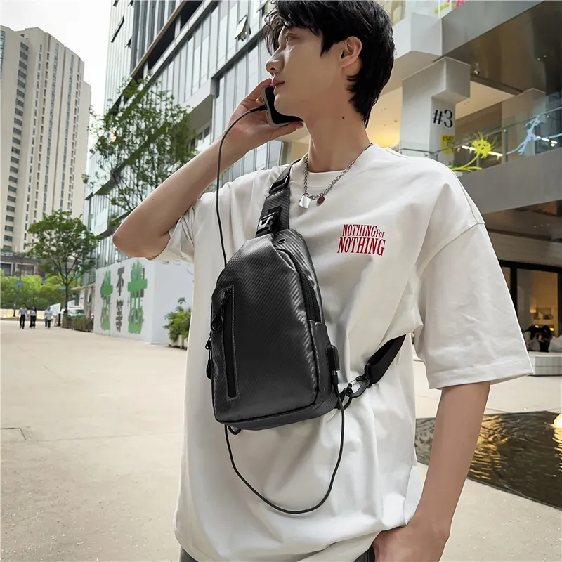 Travel PU Sling Bag Regular Men's Multicolor-4