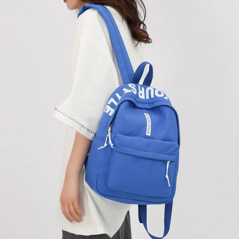 Travel Nylon Backpack Regular Women's White Red & Black/White Blue & Black/Black/Blue/Purple-7