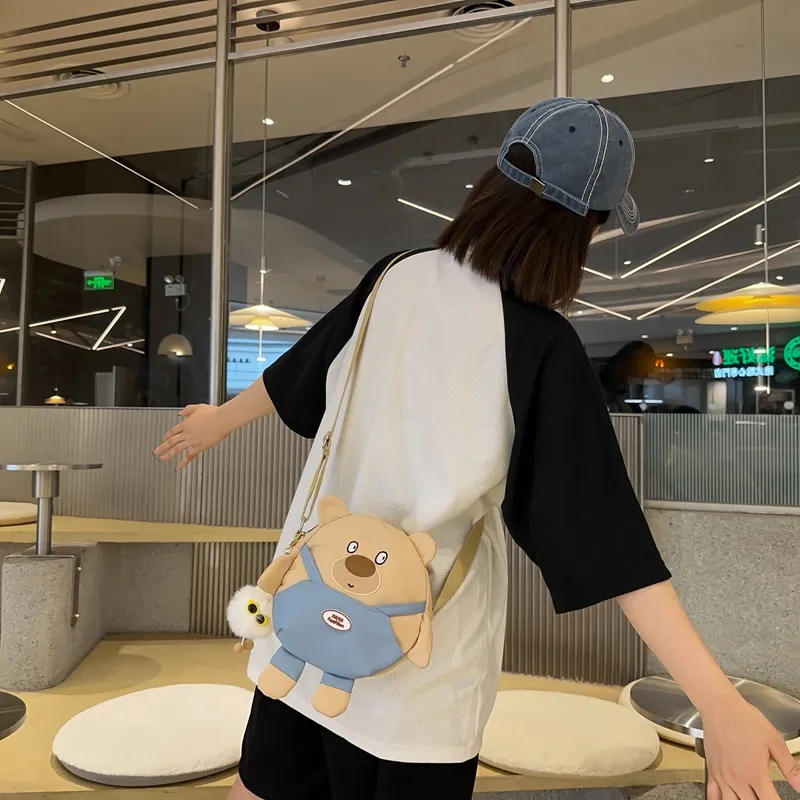 Gerlanx Nylon Shoulder Bag Crossbody Bag Regular Women's Black/White/Khaki/Brown-10