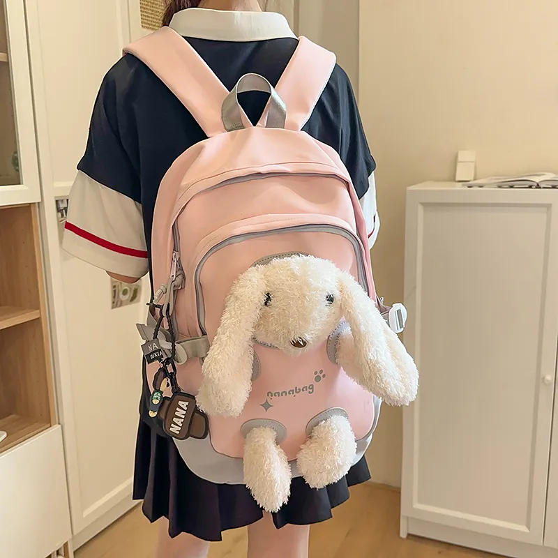Travel Nylon Backpack Regular Unisex Multicolor-9