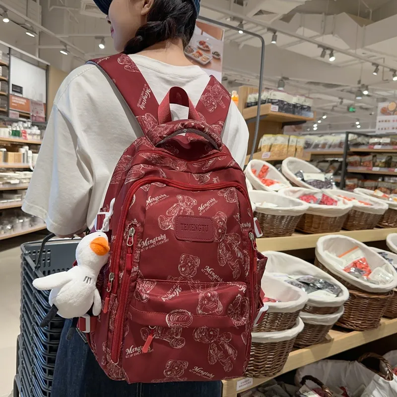 Travel Nylon Backpack Women's Multicolor-10