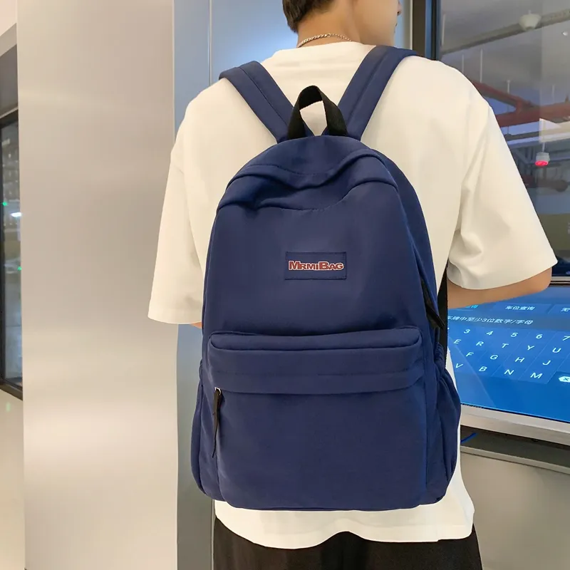 Travel Nylon Backpack Regular Unisex Black/White/Brown/Blue-1