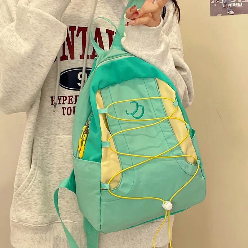 Travel Nylon Backpack Unisex Multicolor-1