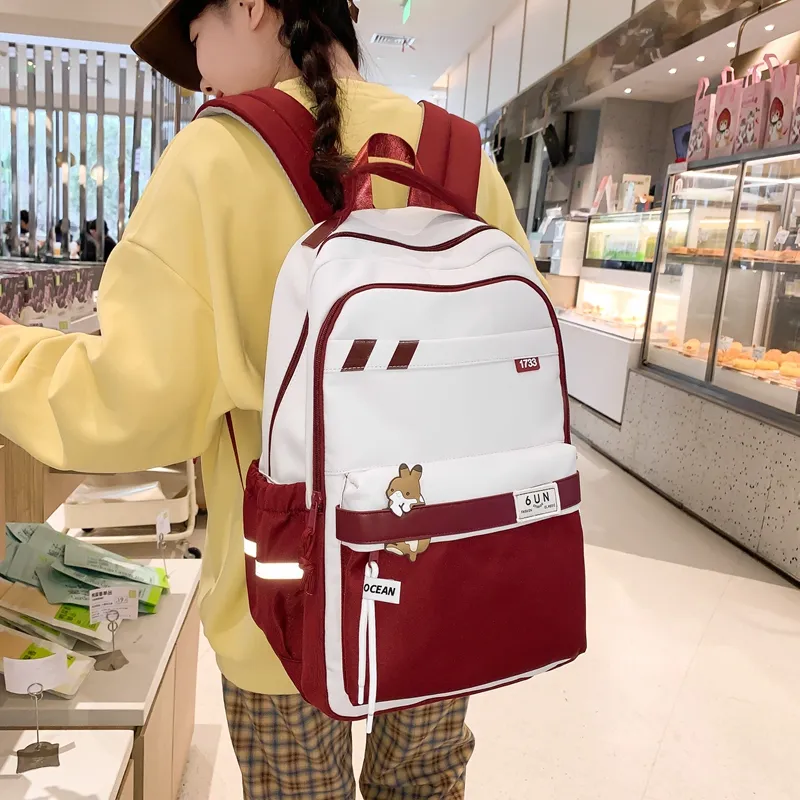 Travel Nylon Backpack Women's Multicolor-22