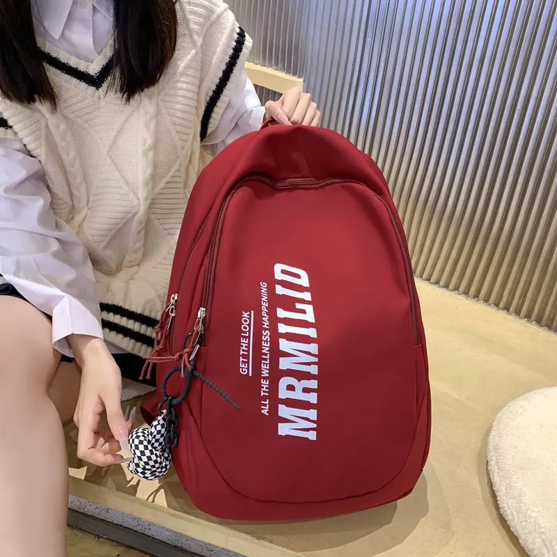 Travel Nylon Backpack Regular Unisex Black/White/Red/Blue-17