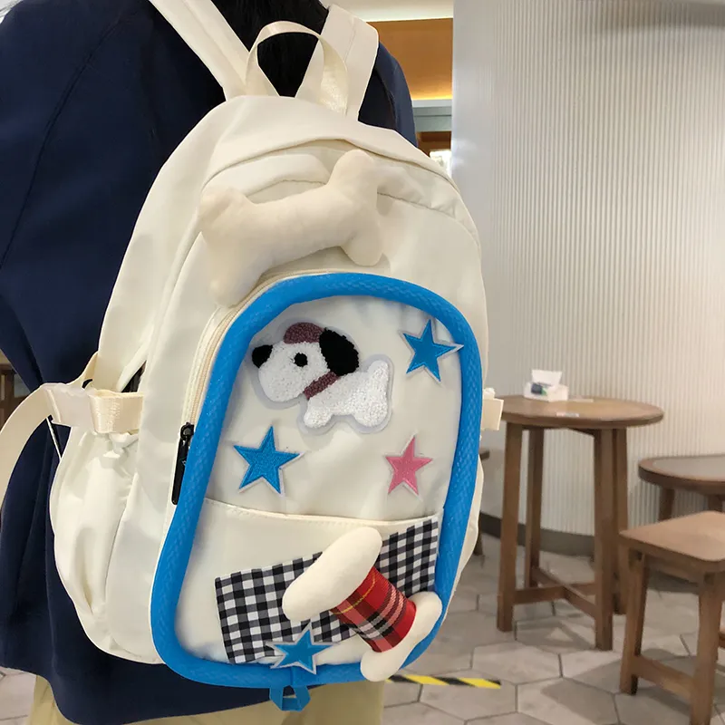 Travel Nylon Backpack Regular Unisex White-1
