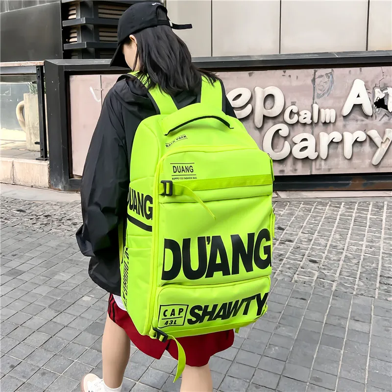 Travel Composite Cloth Backpack Regular Unisex White/Black/Bright Orange/Neon Green/Turquoise/Purple-11