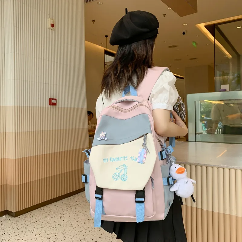 Travel Nylon Backpack Unisex Multicolor-19