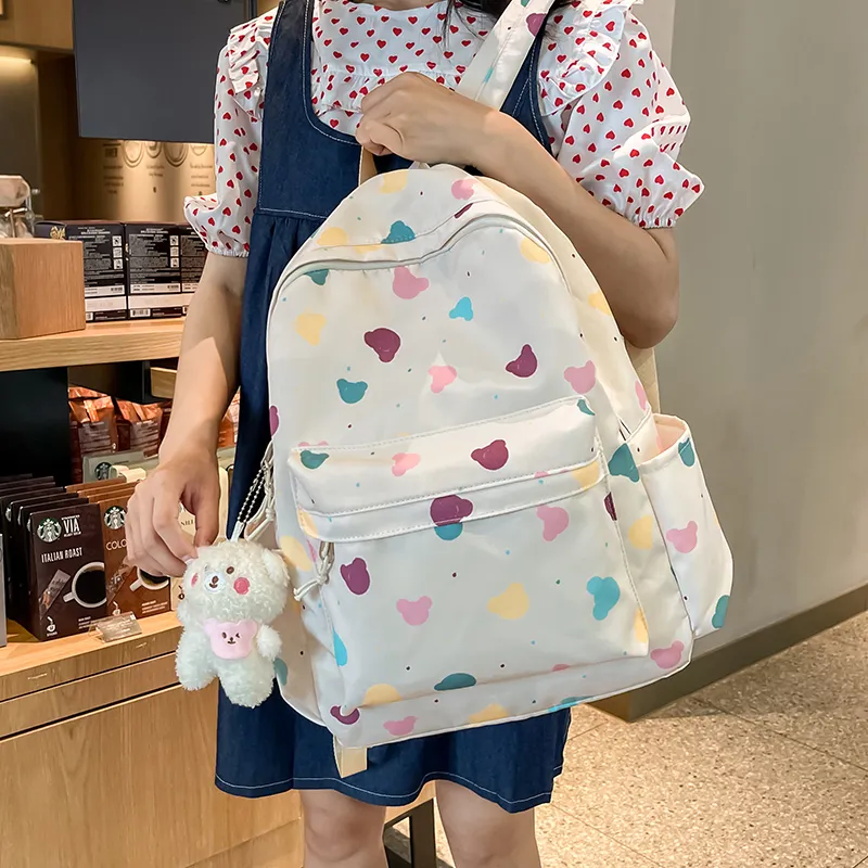 Travel Nylon Backpack Regular Unisex Multicolor-24