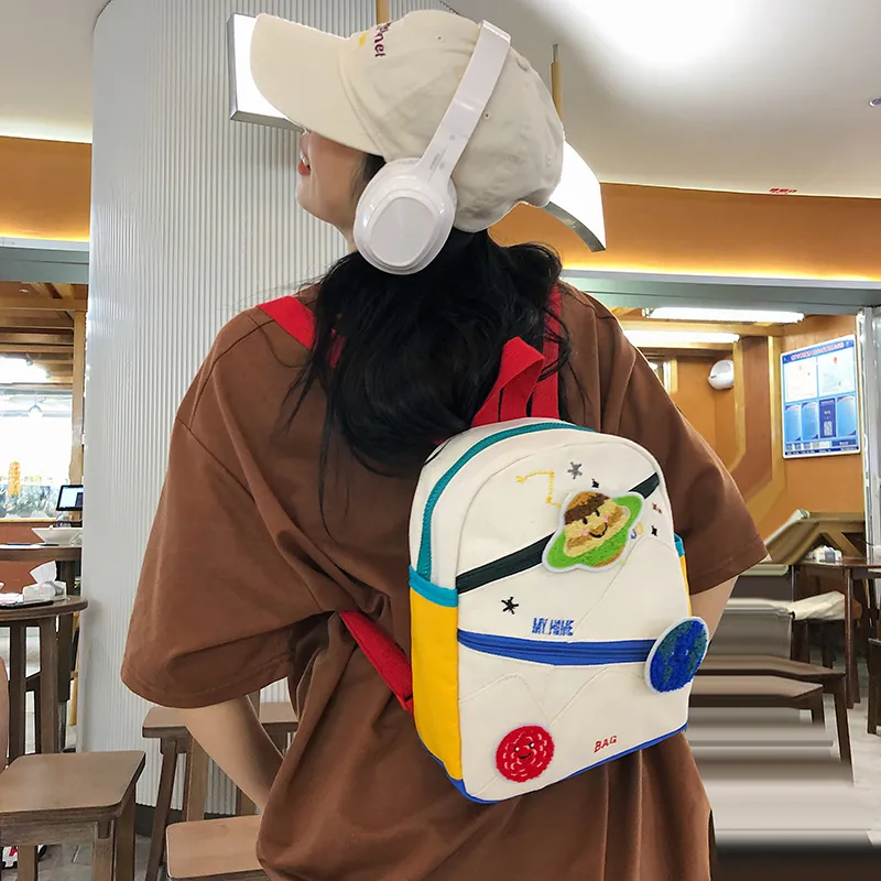 Travel Nylon Backpack Regular Unisex White-7